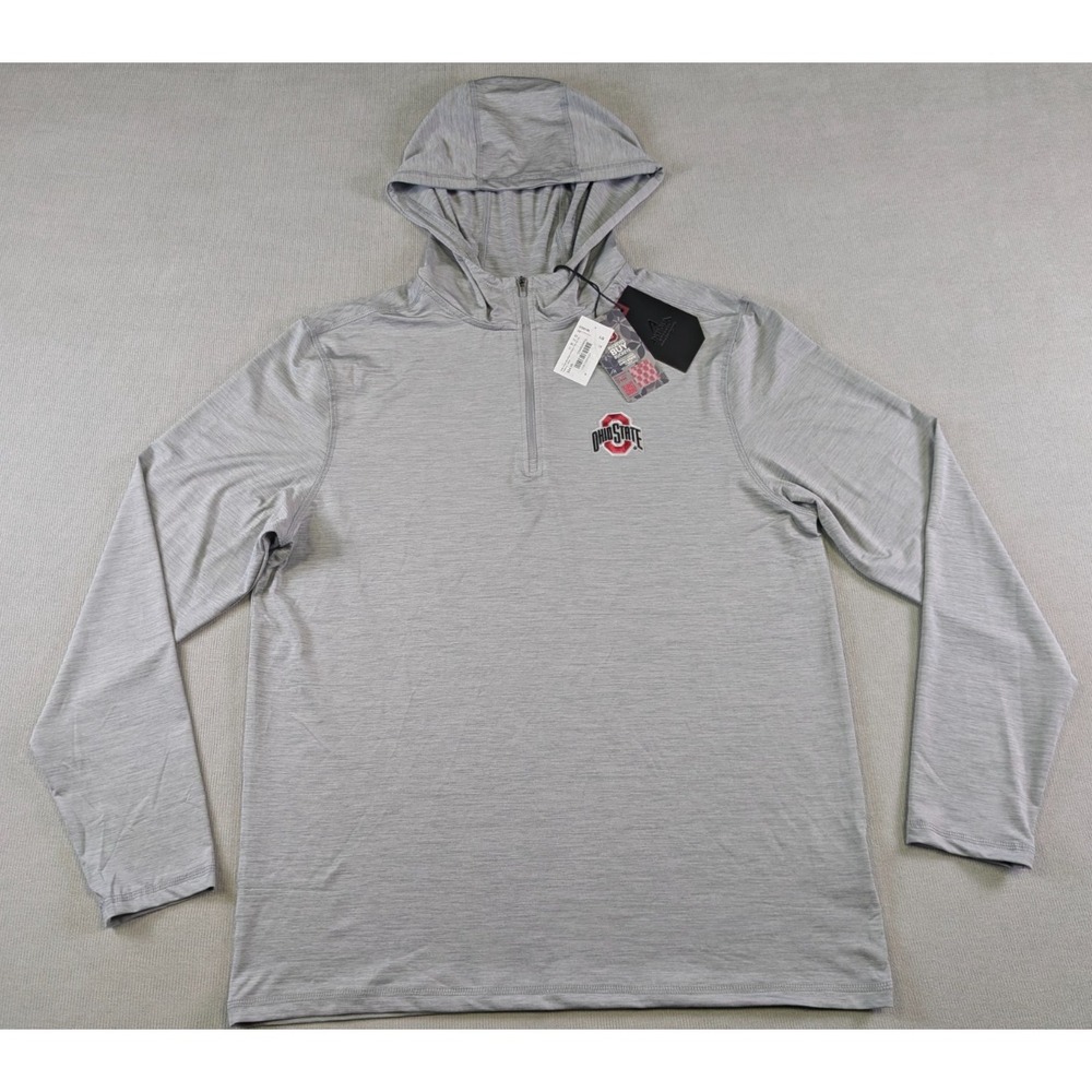 Ohio State Buckeyes Hoodie Mens Large Gray Performance Training Shirt New OSU